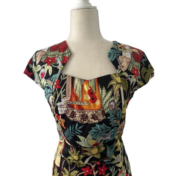 Grace Karin Frida Kahlo Print Dress - Picture 2 of 6